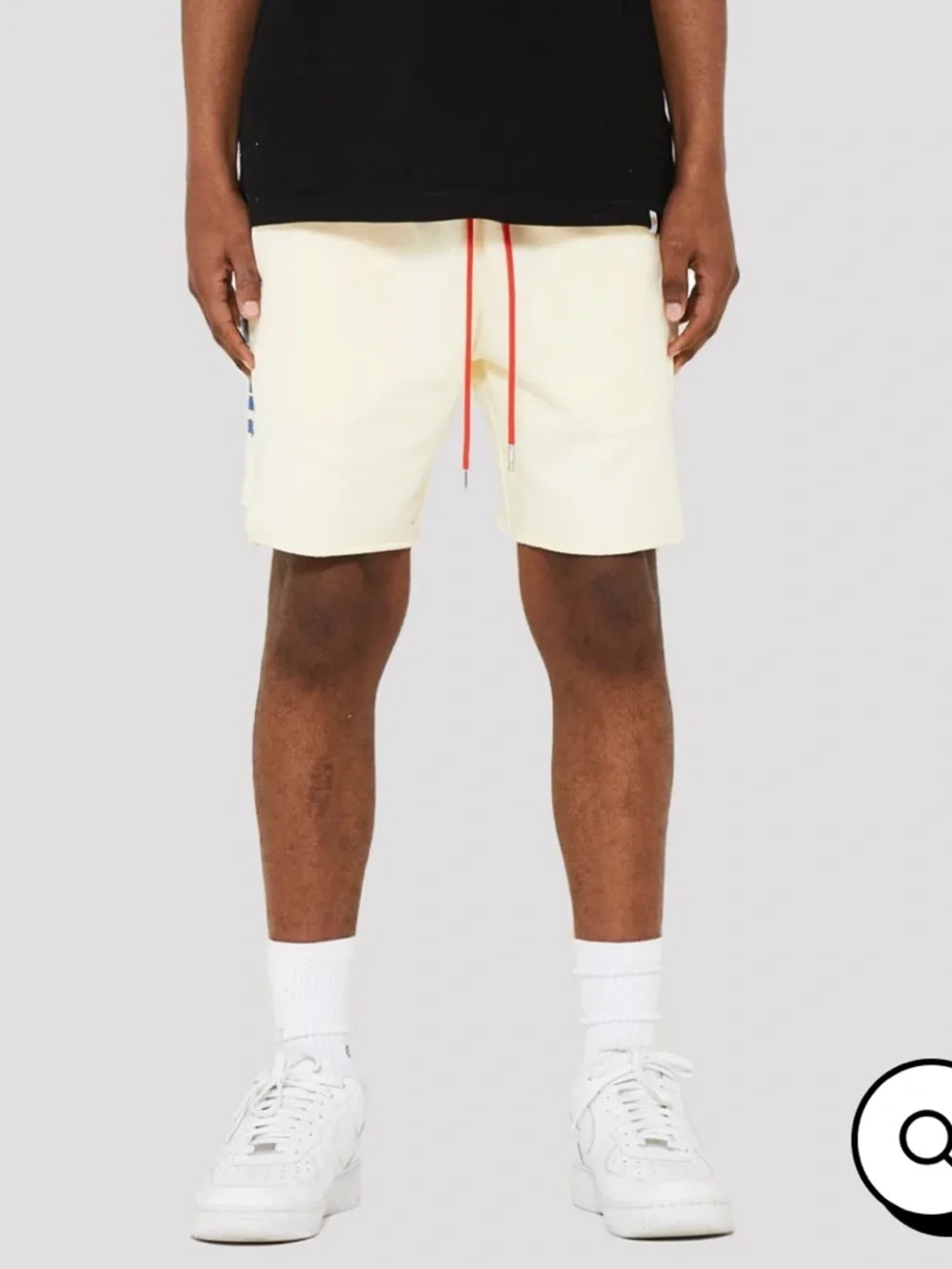Memory Lane LA Men’s Size Large White Logo Raw Edge Streetwear Sweat Shorts